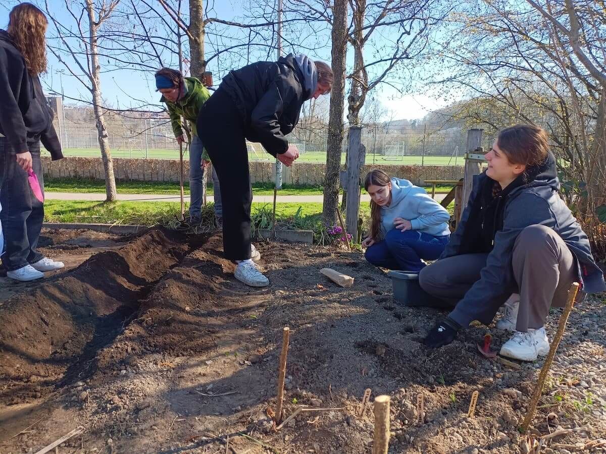 Arbeit auf dem SchulAcker